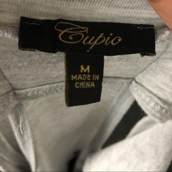 3/$25 Cupio Med. gray and black dress stretch top - Picture 4 of 6